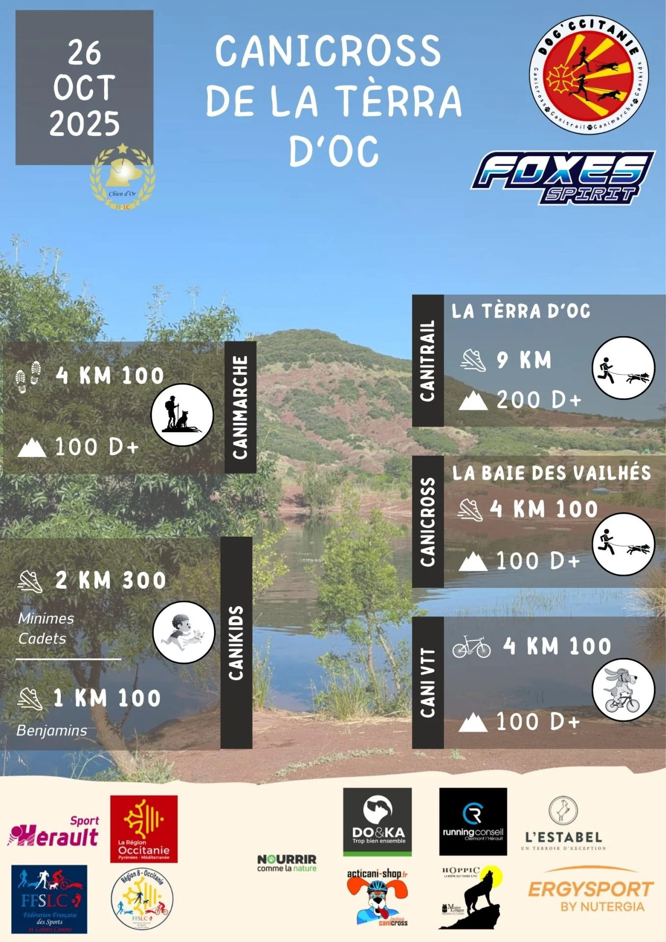 Affiche canicross de la terra d oc 2025